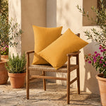 Set di 2 Cuscini d'Accento 60x35 Giallo - Decorazione Giardino & Sfoderabile