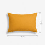 Set di 2 Cuscini d'Accento 60x35 Giallo - Decorazione Giardino & Sfoderabile