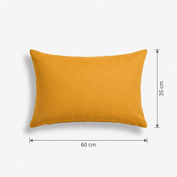 Set di 2 Cuscini d'Accento 60x35 Giallo - Decorazione Giardino & Sfoderabile