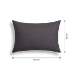Set di 2 Cuscini d'Accento 60x35 Grigio Carbone - Decorazione Giardino & Sfoderabile