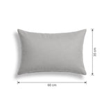 Set di 2 Cuscini d'Accento 60x35 Grigio Ciottolo - Decorazione Giardino & Sfoderabile