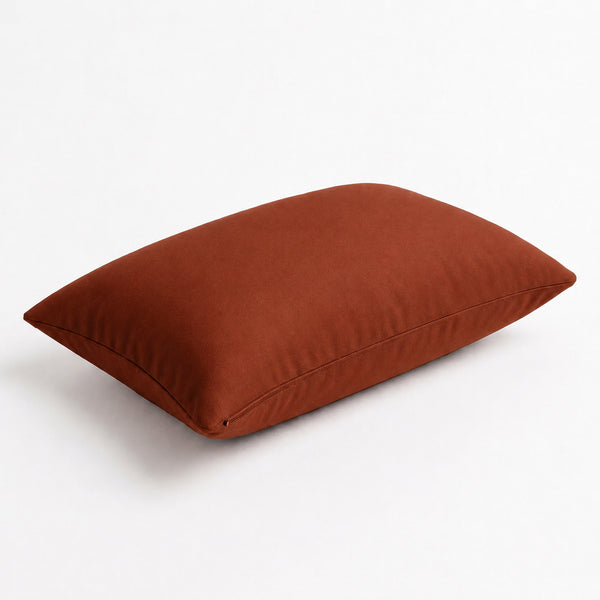 Set di 2 Cuscini d'Accento 60x35 Terracotta - Decorazione Giardino & Sfoderabile