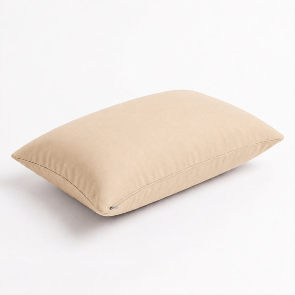Set di 2 Cuscini d'Accento 60x35 Beige - Decorazione Giardino & Sfoderabile