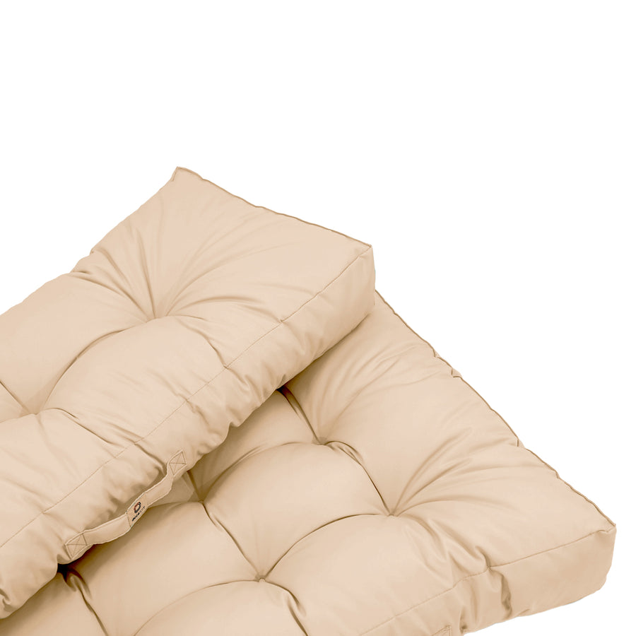 Set Cuscini Pallet 120x80 Beige, tessuto in poliestere