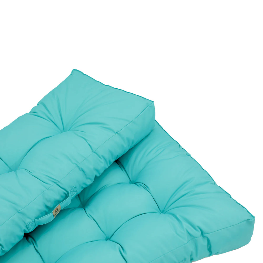 Set Cuscini Pallet 120x80 Blu Caraibi, tessuto in poliestere