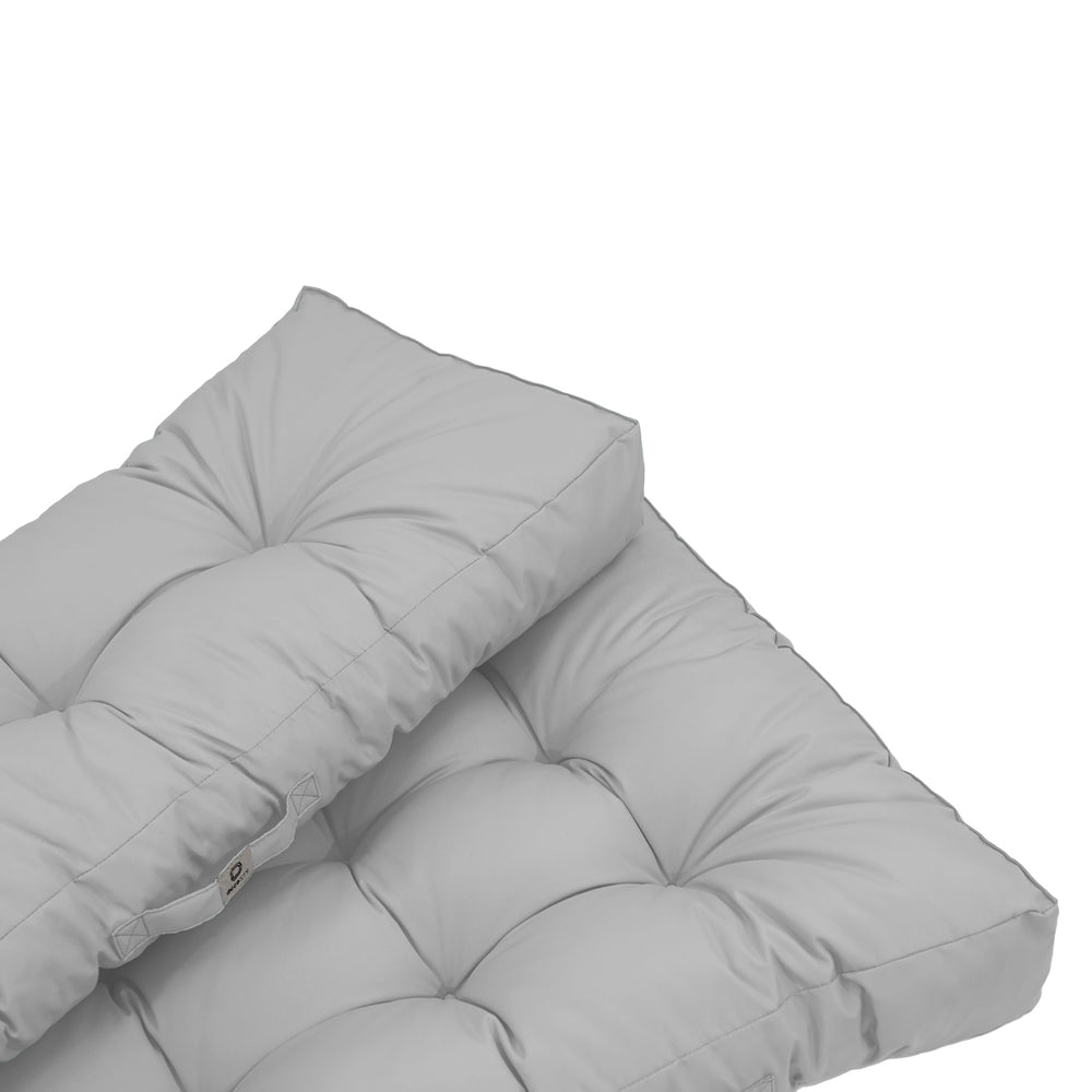 Set Cuscini Pallet 120x80 Grigio Ciottolo, tessuto in poliestere