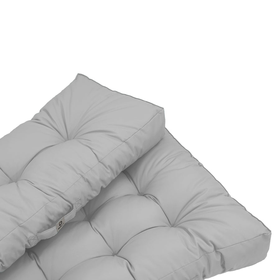 Set Cuscini Pallet 120x80 Grigio Ciottolo, tessuto in poliestere