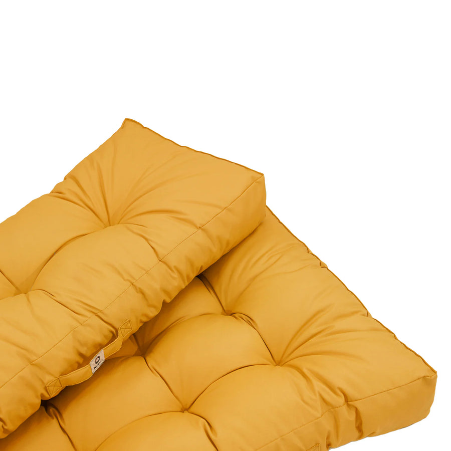 Set Cuscini Pallet 120x80 Giallo Miele, tessuto in poliestere