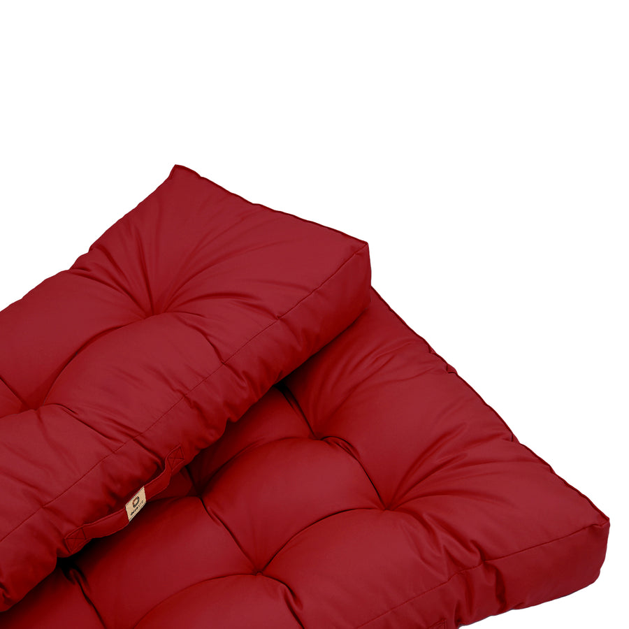 Set Cuscini Pallet 120x80 Rosso Peperoncino, tessuto in poliestere