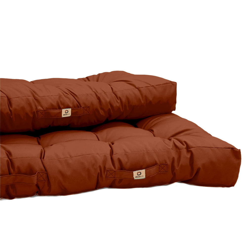 Set Cuscini Pallet 120x80 Terracotta, tessuto anti-UV e idrorepellente