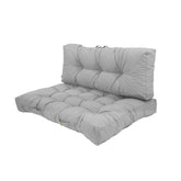 Lot coussins extérieur pour palette gris galet 120x80 Imperméables Anti-UV DECOARTS - Deco-arts.fr