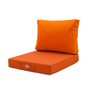 Set Cuscini Salotto da Giardino 50x60 Arancione - Larghezza 60 cm (Seduta + Schienale)