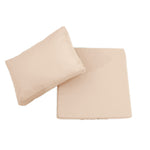 Ensemble de coussins pour salon de jardin beige 60x70cm, déhoussables et anti-UV, pour fauteuils et canapés.