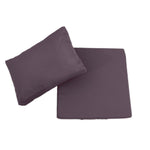 Ensemble de coussins Déco Arts pour salon jardin, 60x70cm, gris carbone, déhoussables et anti-UV, pour fauteuils et canapés.