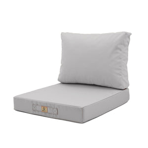 Set Cuscini Salotto da Giardino 50x60 Grigio Ciottolo - Larghezza 60 cm (Seduta + Schienale)
