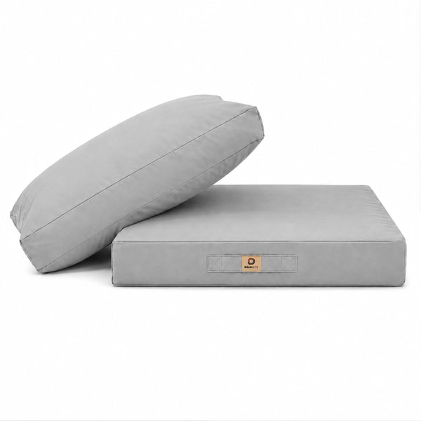 Set Cuscini Salotto da Giardino 60x70 Grigio Ciottolo - Sfoderabile & Anti-UV (Seduta + Schienale)