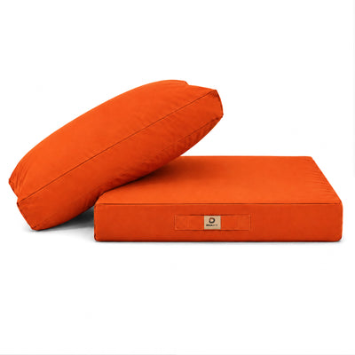 Set Cuscini Salotto da Giardino 60x70 Arancione - Sfoderabile & Anti-UV (Seduta + Schienale)