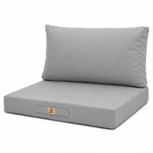 Set Cuscini Salotto da Giardino 60x70 Grigio Ciottolo - Sfoderabile & Anti-UV (Seduta + Schienale)
