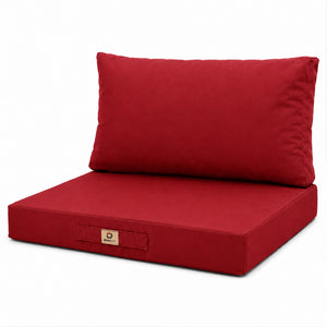 Set Cuscini Salotto da Giardino 60x70 Rosso - Sfoderabile & Anti-UV (Seduta + Schienale)