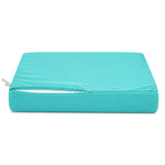 Set Cuscini Salotto da Giardino 60x70 Blu Caraibi - Sfoderabile & Anti-UV (Seduta + Schienale)