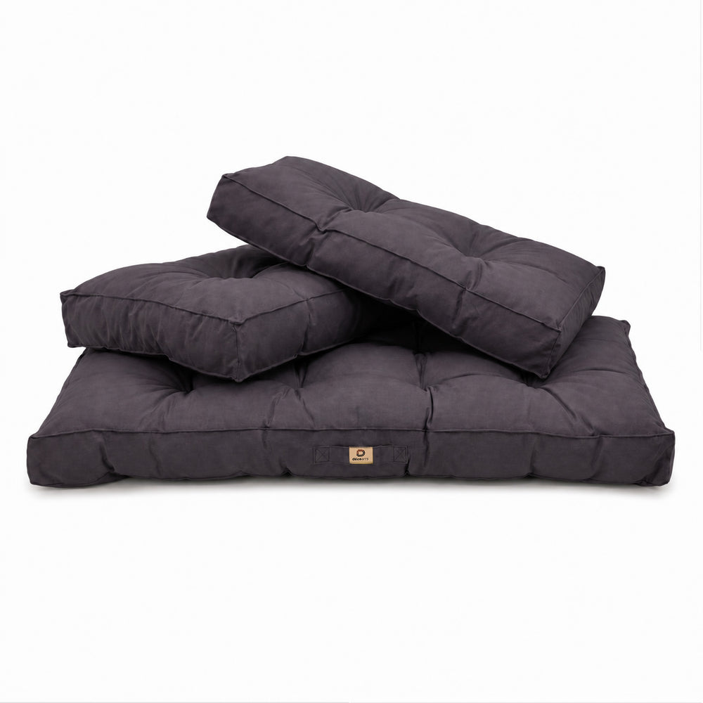 Set Cuscini Trapuntati per Panchina 120x60 Grigio Carbone, tessuto anti-UV e idrorepellente