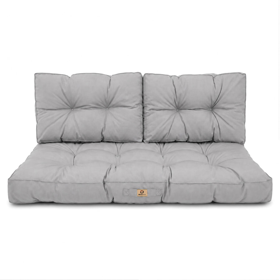 Set Cuscini Trapuntati per Panchina 100x50 Grigio Ciottolo, certificato OEKO-TEX
