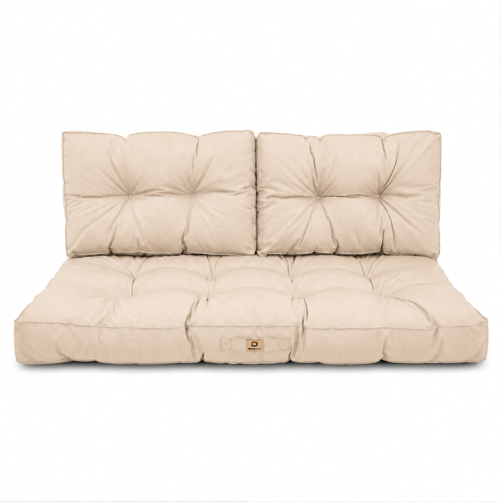 Set Cuscini Trapuntati per Panchina 120x60 Beige, certificato OEKO-TEX