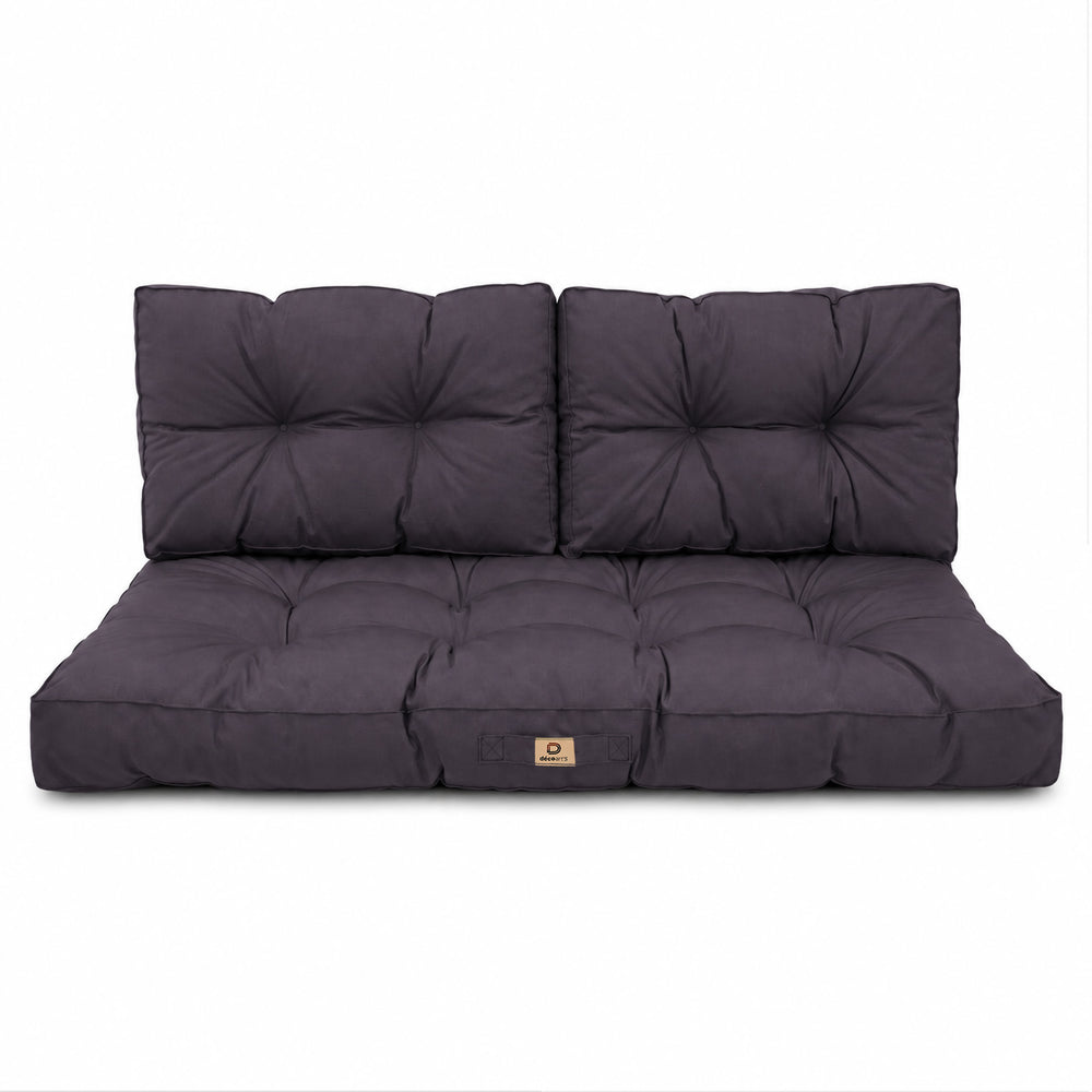 Set Cuscini Trapuntati per Panchina 100x50 Grigio Carbone, certificato OEKO-TEX