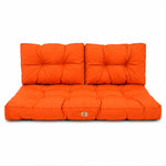 Set Cuscini Trapuntati per Panchina 100x50 Arancione - Spesso 15cm (1 Seduta + 2 Schienali)