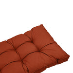 Set Cuscini Trapuntati per Panchina 120x60 Terracotta - Spesso 15cm (1 Seduta + 2 Schienali)