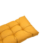 Set Cuscini Trapuntati per Panchina 100x50 Giallo - Spesso 15cm (1 Seduta + 2 Schienali)