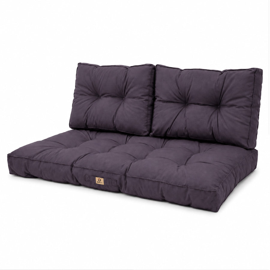 Set Cuscini Trapuntati per Panchina 100x50 Grigio Carbone, spessore 15 cm