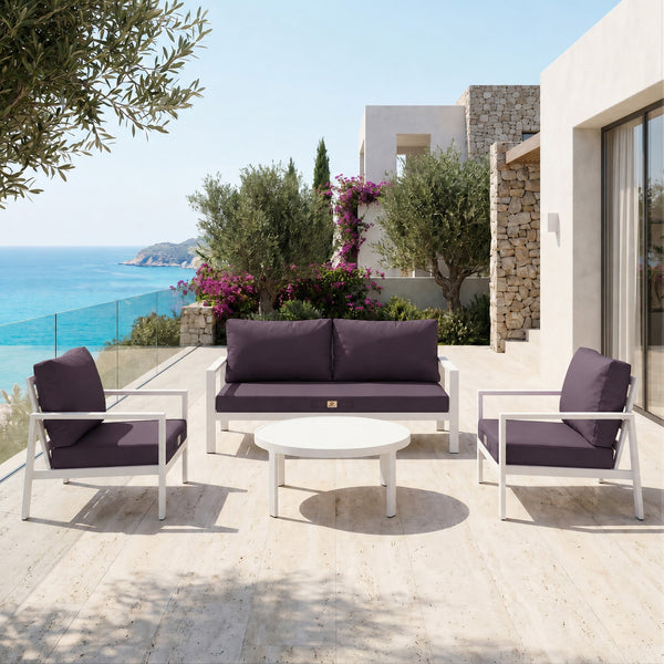 Set Cuscini Salotto da Giardino 60x60 Grigio Carbone - Sfoderabile & Anti-UV (Seduta + Schienale)