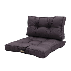 Set Cuscini Trapuntati 60x60 Grigio Carbone - Spesso 15cm & Morbido (Seduta + Schienale)