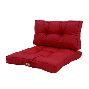 Set Cuscini Trapuntati 60x60 Rosso - Spesso 15cm & Morbido (Seduta + Schienale)