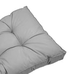 Ensemble de coussins capitonnés gris galet pour fauteuils et canapés, épais 15cm, moelleux, assise et dossier.