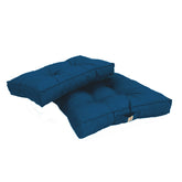 Coussins pour salon de jardin capitonné 50x50cm Bleu petrole - Deco-arts.fr