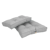 Coussins pour salon de jardin capitonné 60x60cm Gris galet - Deco-arts.fr