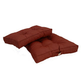 Coussins pour salon de jardin capitonné 50x50cm Terracotta - Deco-arts.fr