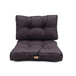 Ensemble de coussins capitonnés gris carbone 50x50 cm, épais 15 cm, moelleux pour fauteuils et canapés, Deco-arts.fr