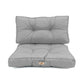 Coussins pour salon de jardin capitonné 60x60cm Gris galet - Deco-arts.fr