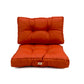 Coussins pour salon de jardin capitonné 50x50cm orange - Deco-arts.fr