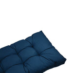 Ensemble de coussins capitonnés pour banquette bleu pétrole, épais 15cm, comprenant 1 assise et 2 dossiers, pour fauteuils et canapés.