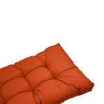 Ensemble de coussins capitonnés orange pour banquette 100x50 cm, épais 15 cm, incluant une assise et deux dossiers, Deco-arts.fr