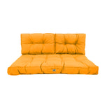 Coussins pour salon de jardin capitonné 100x50cm jaune - Deco-arts.fr