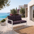 Set Cuscini Trapuntati per Panchina 100x50 Grigio Carbone - Spesso 15cm (1 Seduta + 2 Schienali)