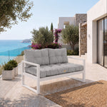 Set Cuscini Trapuntati per Panchina 120x60 Grigio Ciottolo - Spesso 15cm (1 Seduta + 2 Schienali)
