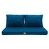 Coussins pour salon de jardin déhoussable 100x50cm Bleu pétrole - Deco-arts.fr