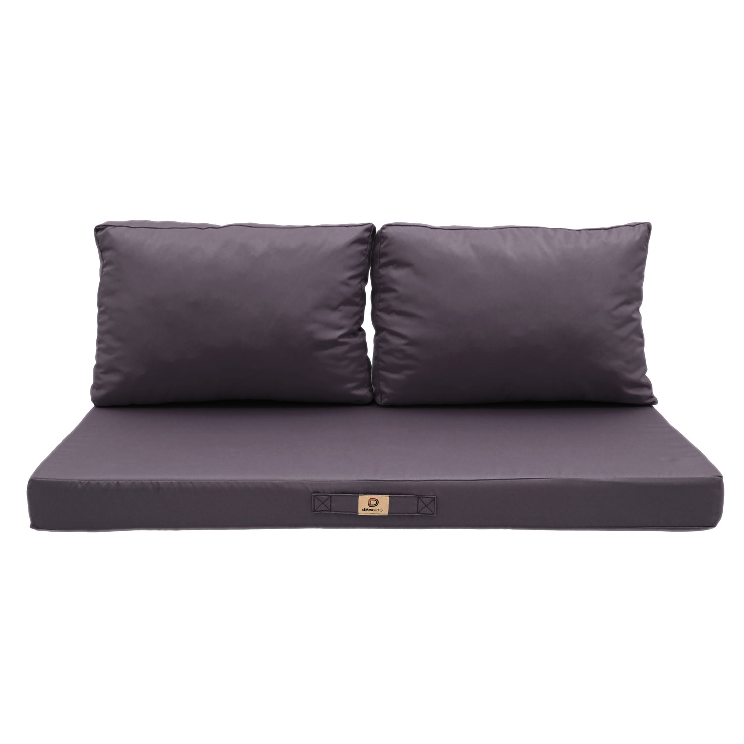 Coussins pour salon de jardin déhoussable 120x60cm Gris carbone - Deco-arts.fr