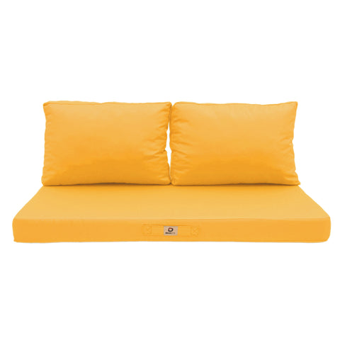 Cuscini per salotto da giardino sfoderabili 100x50cm Giallo